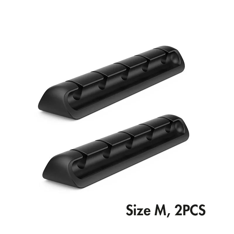 Silicone Cable Organizer with Fixed Buckle, S–L Sizes
