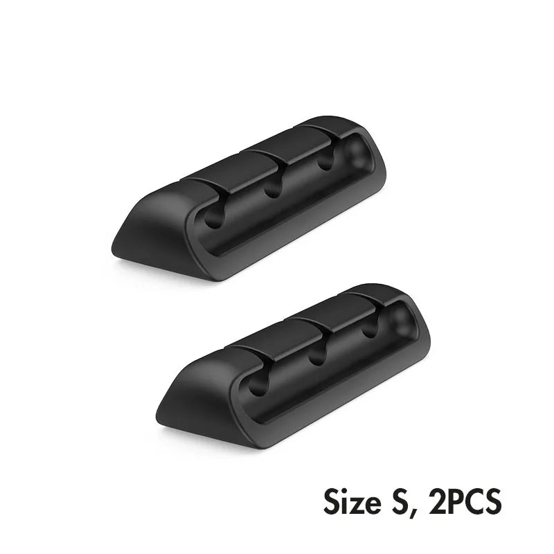 Silicone Cable Organizer with Fixed Buckle, S–L Sizes