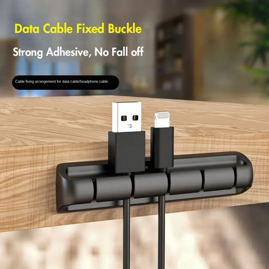 Silicone Cable Organizer with Fixed Buckle, S–L Sizes