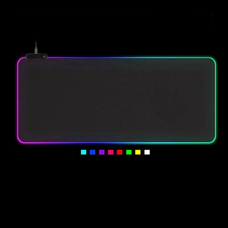 RGB LED Gaming Mouse Pad with Non-Slip Rubber Base, 4 mm