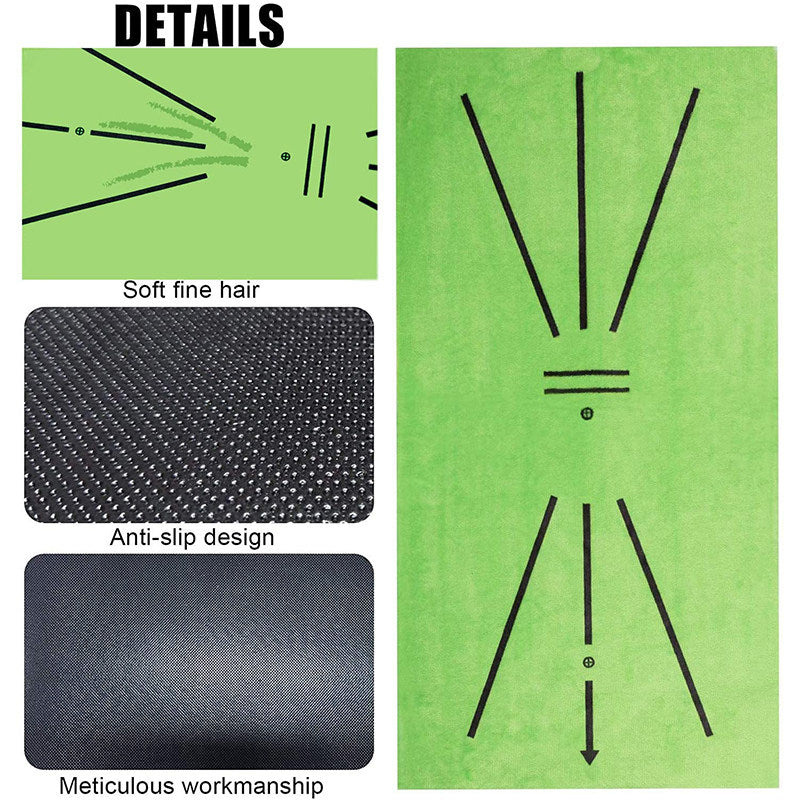 30 × 60 cm Golf Swing Practice Mat with Carry Pouch