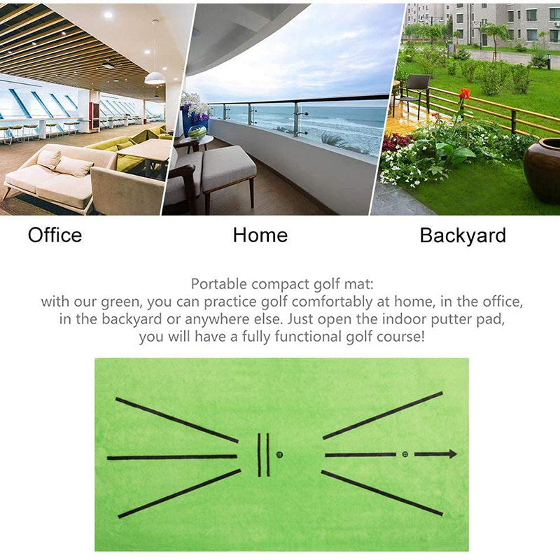 30 × 60 cm Golf Swing Practice Mat with Carry Pouch