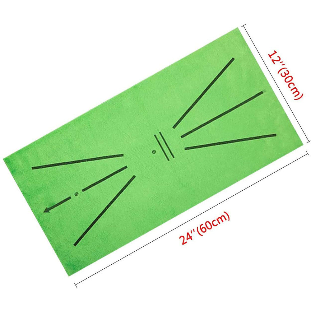 30 × 60 cm Golf Swing Practice Mat with Carry Pouch