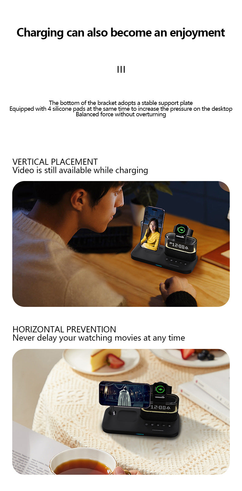 3-in-1 Magnetic Wireless Charger – 25W Fast Charging Station for iPhone, Apple Watch & AirPods