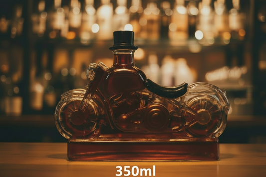 Motorcycle Bottle with Single 350ml Text Below